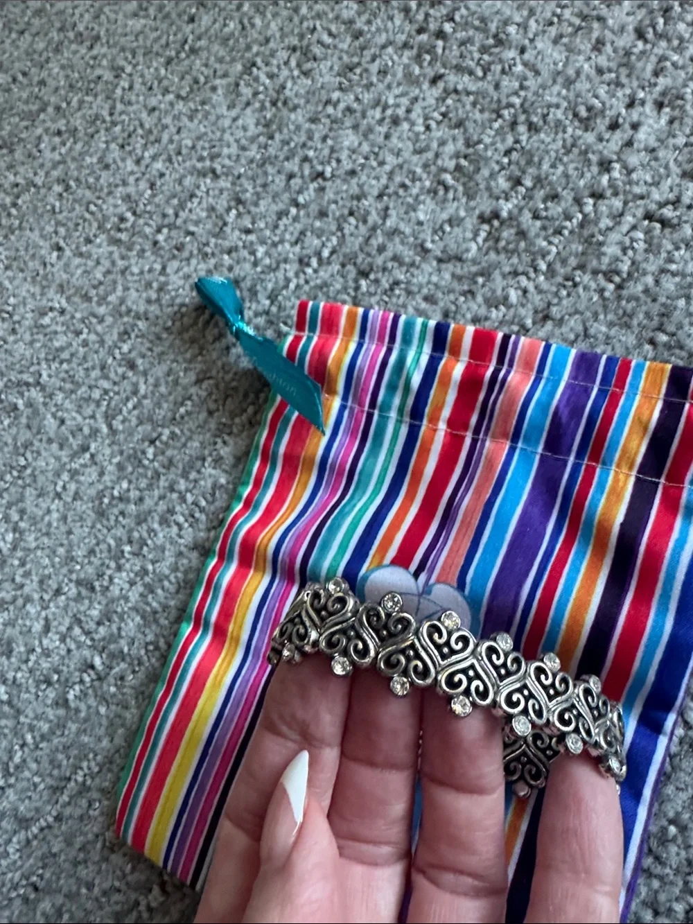 Brighton Silver Alcazar Heart Stretch Bracelet
